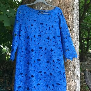 Blue lace dress